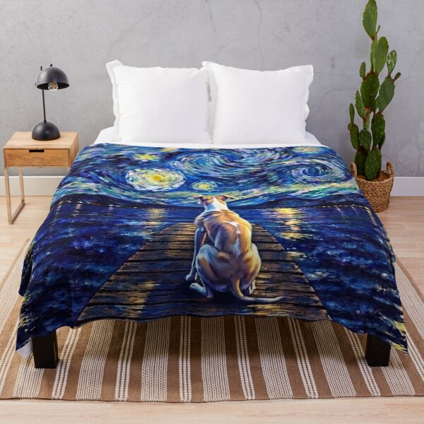 Item preview, Funny Whippet Starry Night Painting Bridge Star Mom Dad Kids designed and sold by FurryHavenPH.