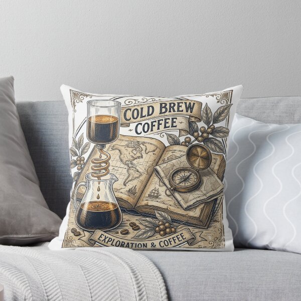 Item preview, Cold Brew Coffee And Vintage World Atlas designed and sold by Coffread.