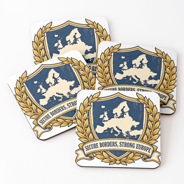 Item preview, Secure Borders Strong Europe – Vintage Shield Badge designed and sold by naatala.