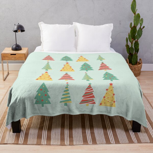 Item preview, Retro Christmas Trees Pattern | Pastel Mid Century Holiday Art designed and sold by Magic Love Art Print.