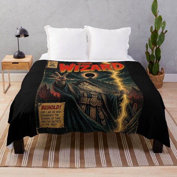 Item preview, The Wizard - Arcane Power Retro Comic Cover | TTRPG Fantasy designed and sold by Dice_Goblin_Studio.