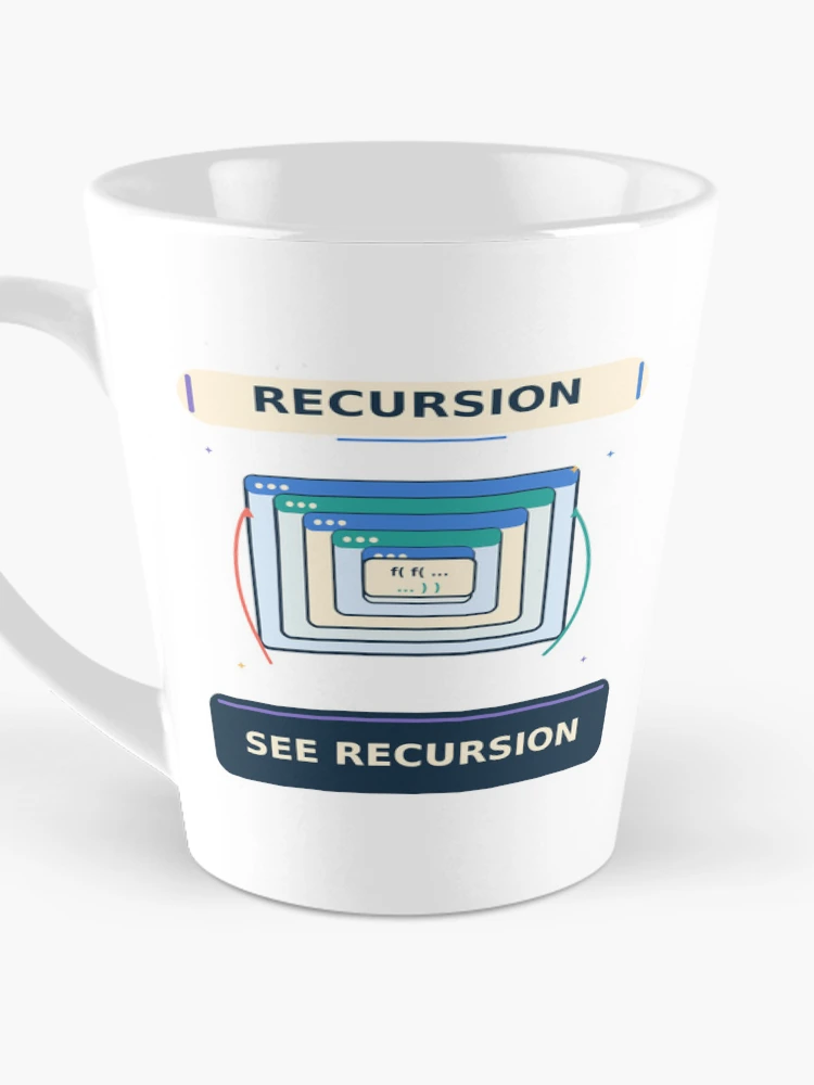 Thumbnail 3 of 4, Coffee Mug, Recursion See Recursion - Funny Recursive Programming Humor designed and sold by Ink and Wink.