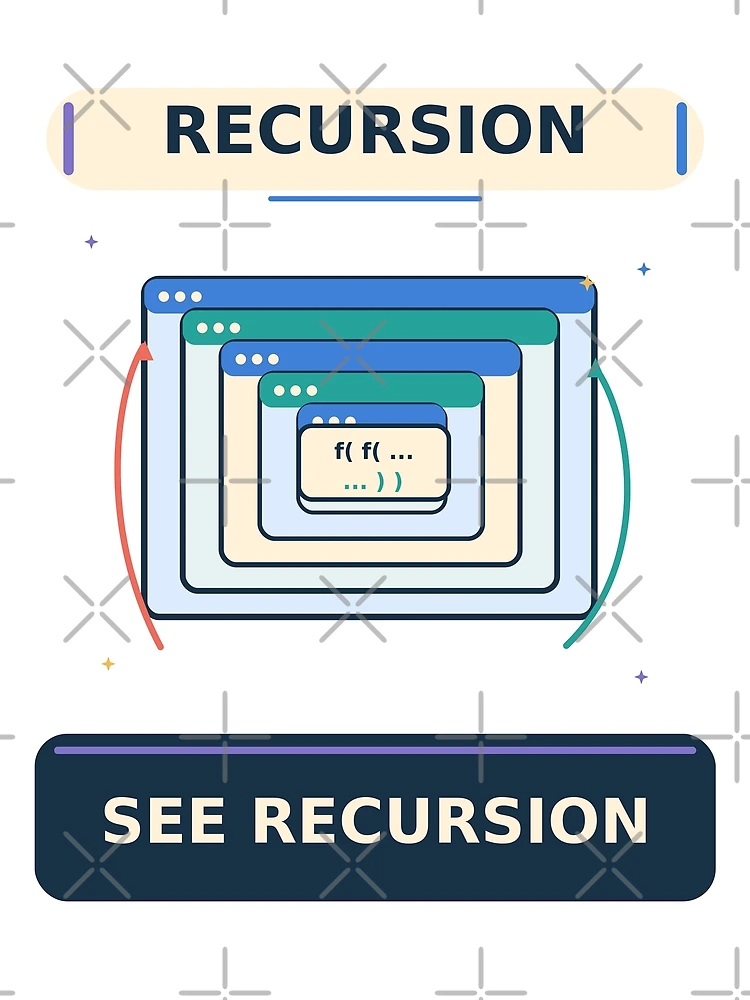 Thumbnail 3 of 3, Scarf, Recursion See Recursion - Funny Recursive Programming Humor designed and sold by Ink and Wink.