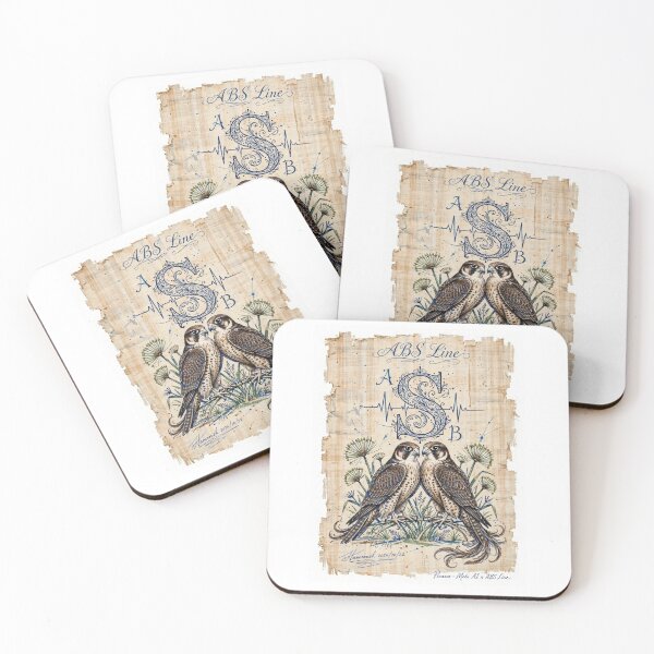Item preview, ABS Line Twin Falcons Love Papyrus Art designed and sold by Ahmadhamroush.