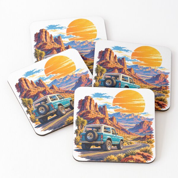 Item preview, Retro desert road trip and vintage off-road SUV art designed and sold by Designova10.
