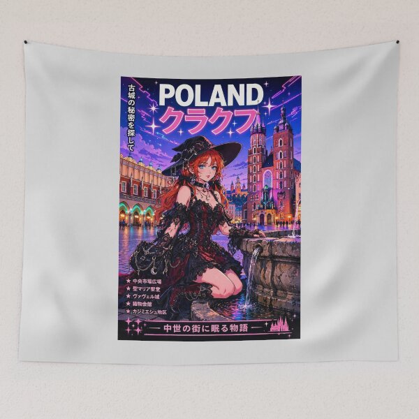 Item preview, Kraków, Poland — The Red-Haired Witch of the Ancient Square designed and sold by DibujandoPorfa.