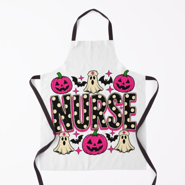 Item preview, Halloween Nurse Lettering with Ghosts and Pumpkins designed and sold by GenioFin.