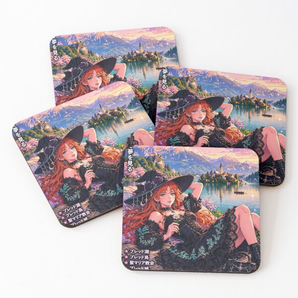 Item preview, Lake Bled, Slovenia — The Red-Haired Witch of the Enchanted Lake designed and sold by DibujandoPorfa.