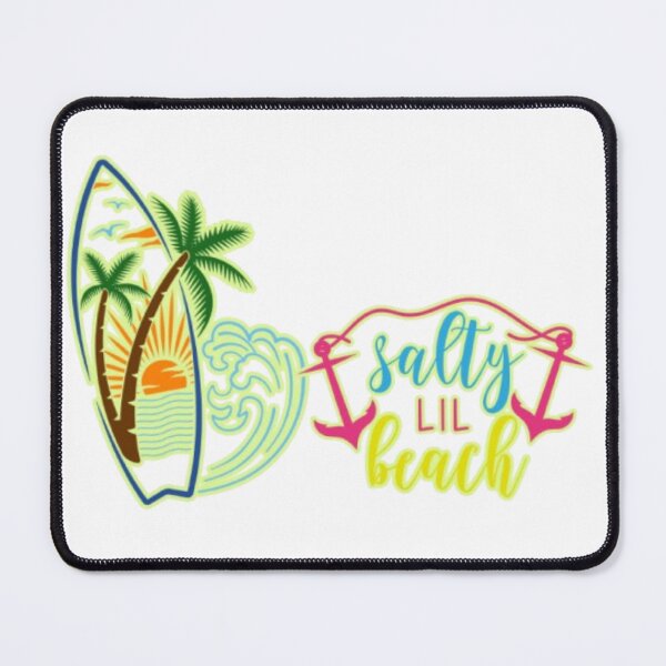 Item preview, Salty Lil Beach Summer Surfboard Palm Tree Sunset Anchor Quote Art designed and sold by Miheerala.