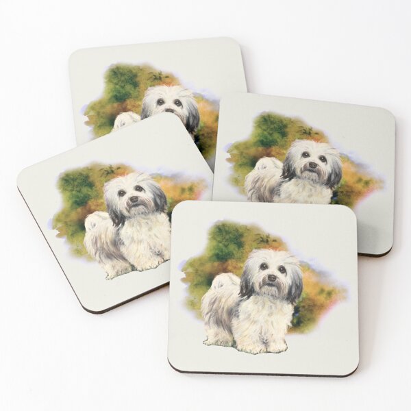 Item preview, Havanese Puppy Dog, Hand Illustrated. Cuban Dog Breed designed and sold by JoyfulWhimsy.
