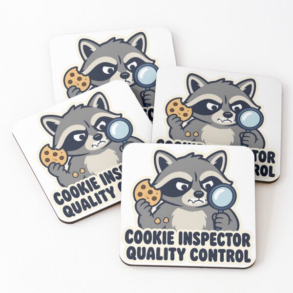 Item preview, Cookie Inspector Quality Control Funny Raccoon Christmas Baking Gift designed and sold by mo-carnival.