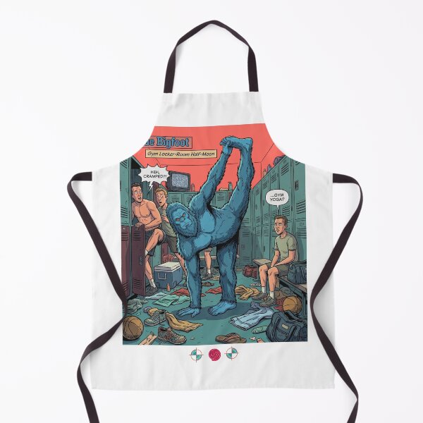 Item preview, Bigfoot Gym Yoga Half-Moon Pose - Funny Locker Room Sasquatch Art designed and sold by Whimsy Trail Co.