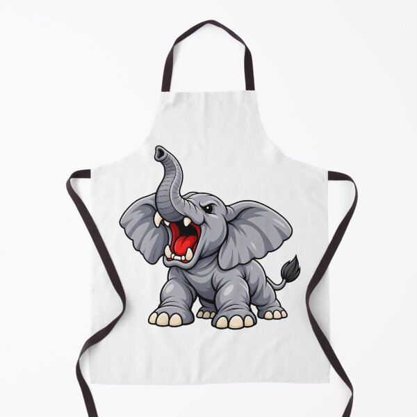Item preview, Fierce Roaring Cute Trumpeting Baby Elephant Illustration designed and sold by ROARSOME DESiGNS.