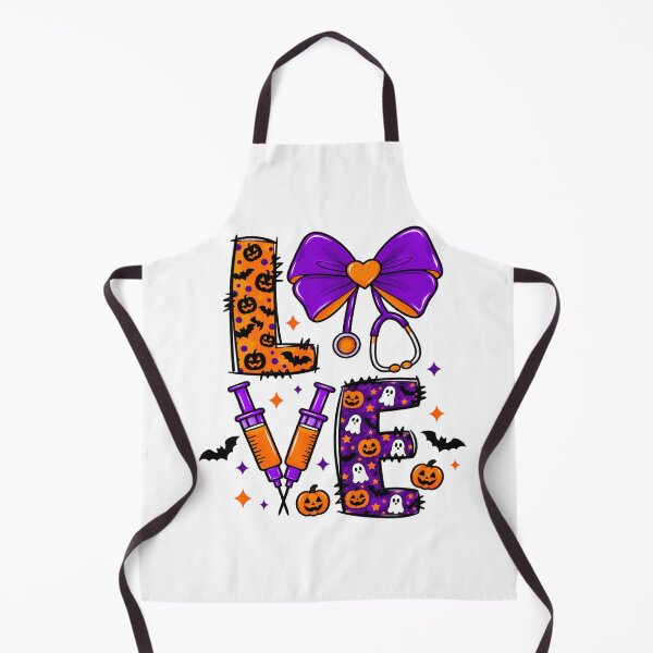 Item preview, Halloween Nurse Love Lettering with Purple Bow designed and sold by HenikaPonko.