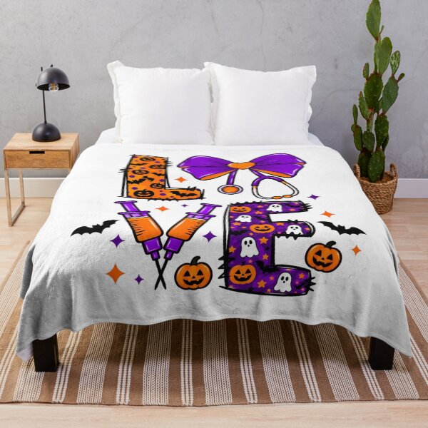 Item preview, Halloween Nurse Love Lettering with Purple Bow designed and sold by HenikaPonko.