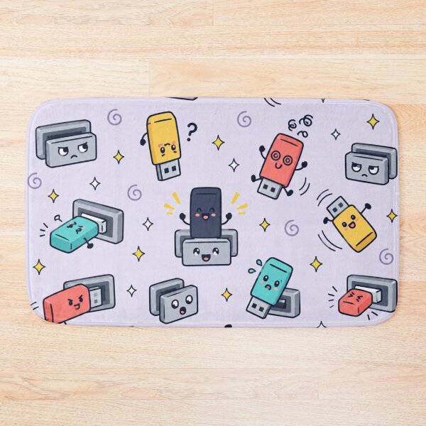 Item preview, USB Port Funny Pattern | Cute USB Sticks Flipping Three Times Before They Finally Fit designed and sold by DebugLab.