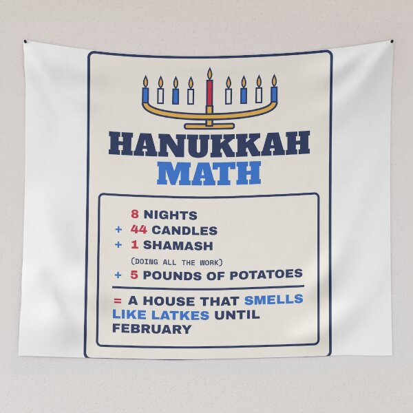 Item preview, Hanukkah Math Funny Latkes Menorah designed and sold by Inside Joke Studio.