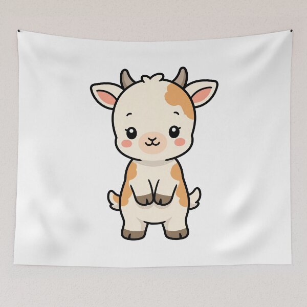 Item preview, The cute little goat stood shyly. designed and sold by THITIMON2527.
