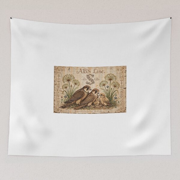Item preview, ABS Line Falcon Family Papyrus Nest Art designed and sold by Ahmadhamroush.
