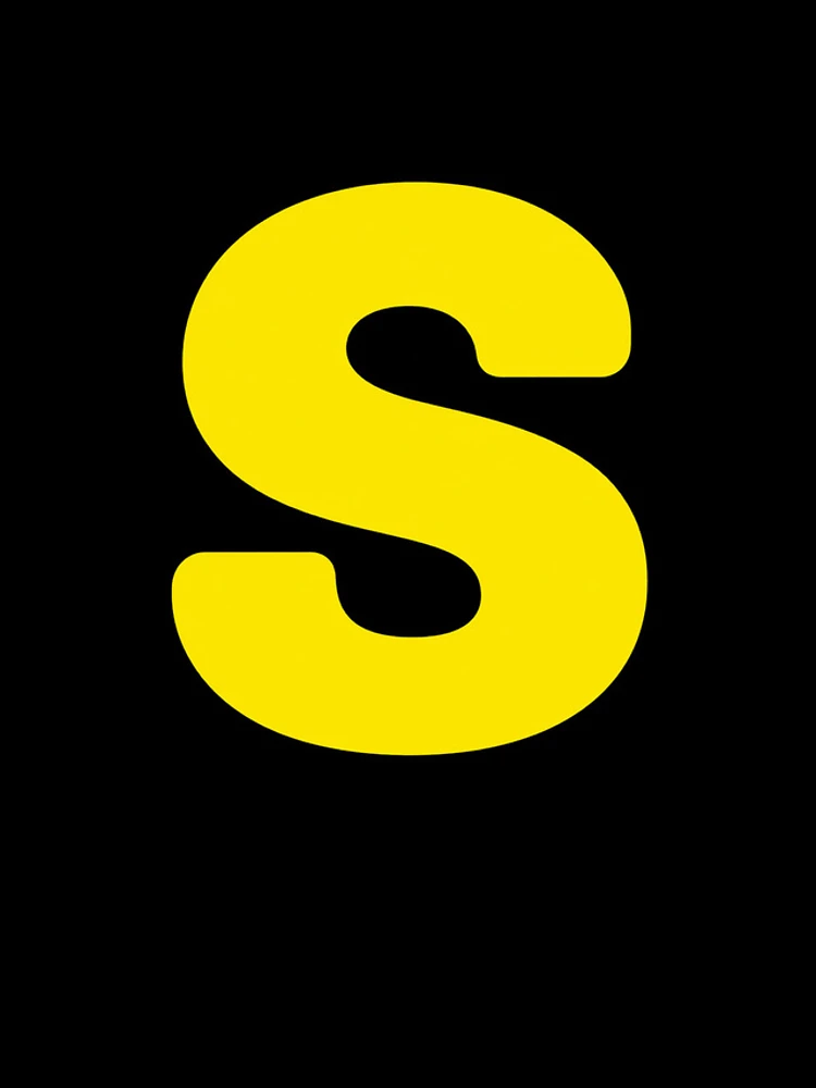 Thumbnail 4 of 4, iPhone Case, Bold Yellow S Symbol designed and sold by ROUX-ART.