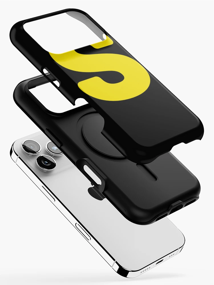 Thumbnail 2 of 4, iPhone Case, Bold Yellow S Symbol designed and sold by ROUX-ART.