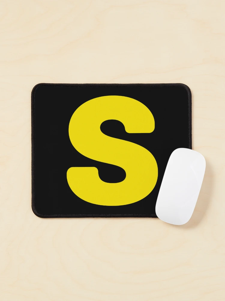 Thumbnail 1 of 5, Mouse Pad, Bold Yellow S Symbol designed and sold by ROUX-ART.