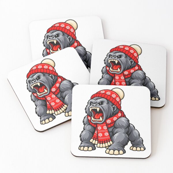 Item preview, Fierce Christmas Baby Gorilla Winter Hat and Scarf designed and sold by ROARSOME DESiGNS.