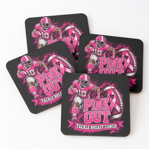 Item preview, Pink Out Tackle Breast Cancer designed and sold by ROUX-ART.