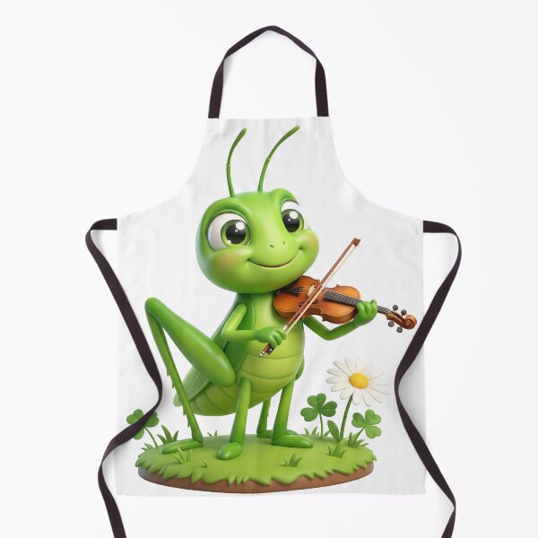 Item preview, Cute Grasshopper Playing the Violin designed and sold by Thanat Studio.
