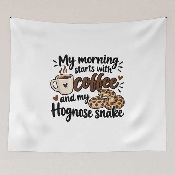 Item preview, My morning starts with coffee and my Hognose snake designed and sold by RBBeachDesigns.