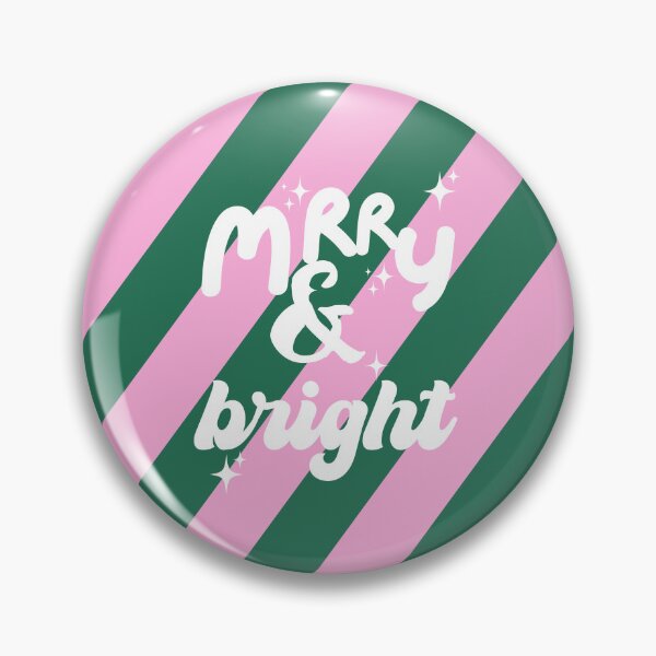 Item preview, Merry & Bright | Pink and Green Preppy Christmas designed and sold by Magic Love Art Print.