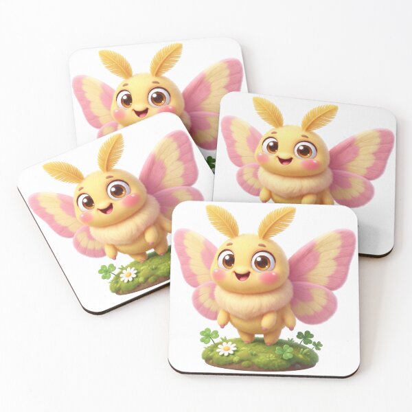 Item preview, Cute Fluffy Rosy Maple Moth designed and sold by Thanat Studio.