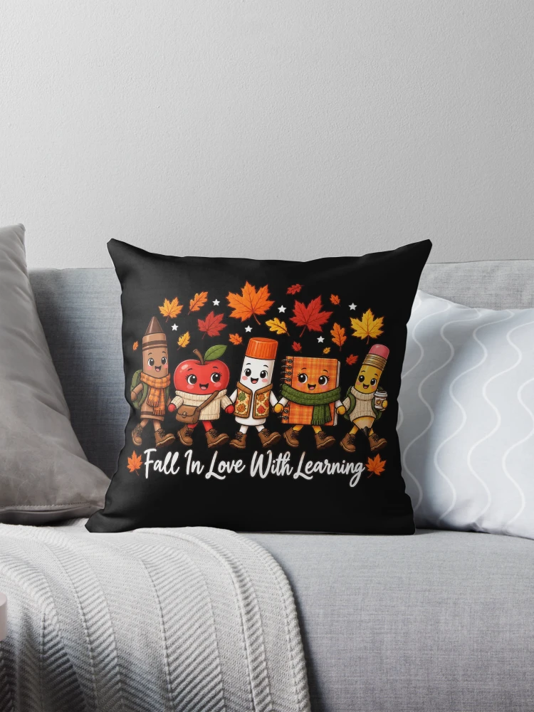 Thumbnail 1 of 4, Pillow, Fall In Love With Learning designed and sold by ROUX-ART.