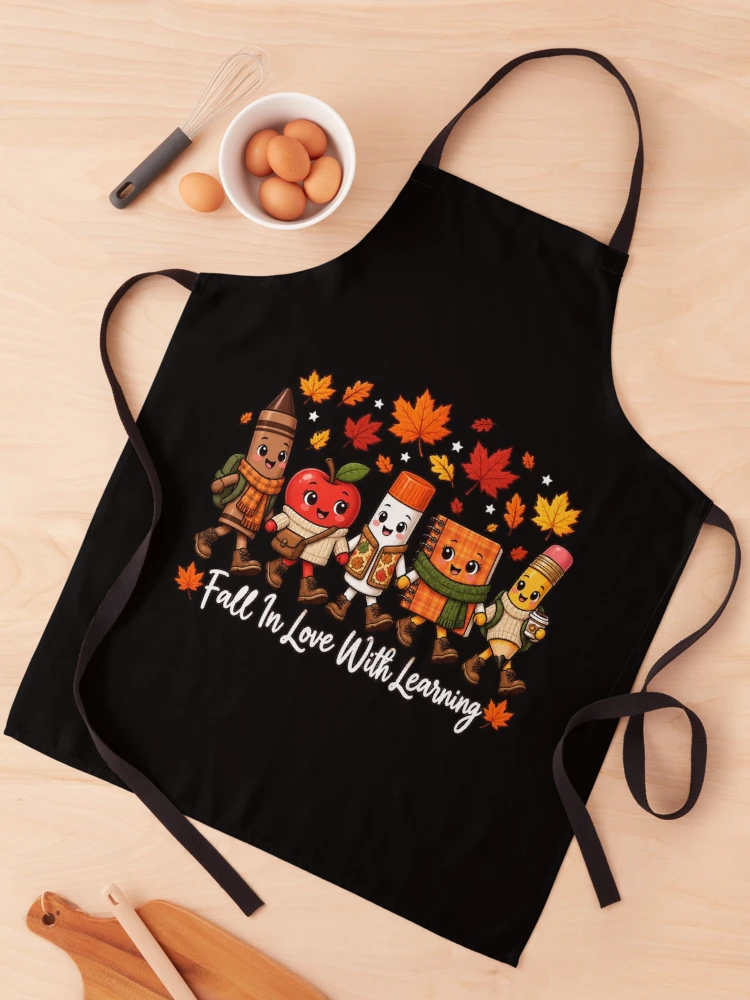 Thumbnail 1 of 6, Apron, Fall In Love With Learning designed and sold by ROUX-ART.