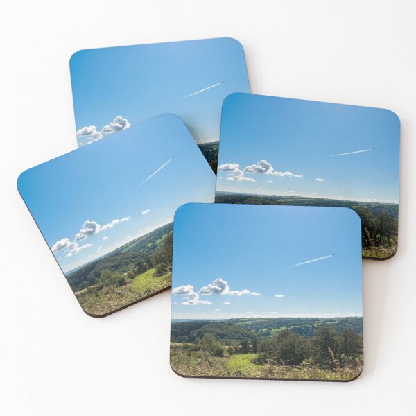 Item preview, Airplane Contrail Over Rolling Countryside designed and sold by Astute-Artio-Photography.
