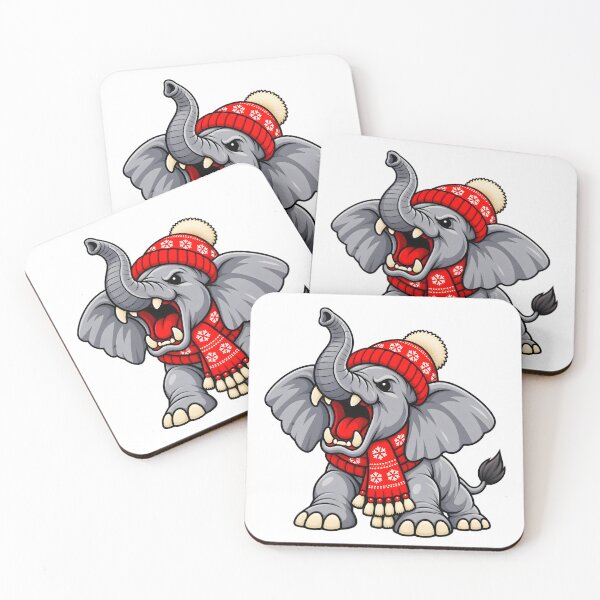 Item preview, Fierce Roaring Baby Elephant Winter Christmas Hat designed and sold by ROARSOME DESiGNS.