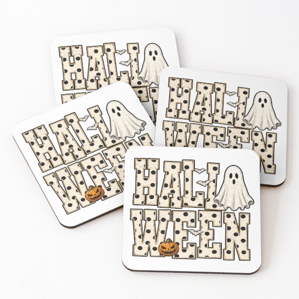 Item preview, Halloween Polka Dot Lettering Ghost and Pumpkin designed and sold by HenikaPonko.