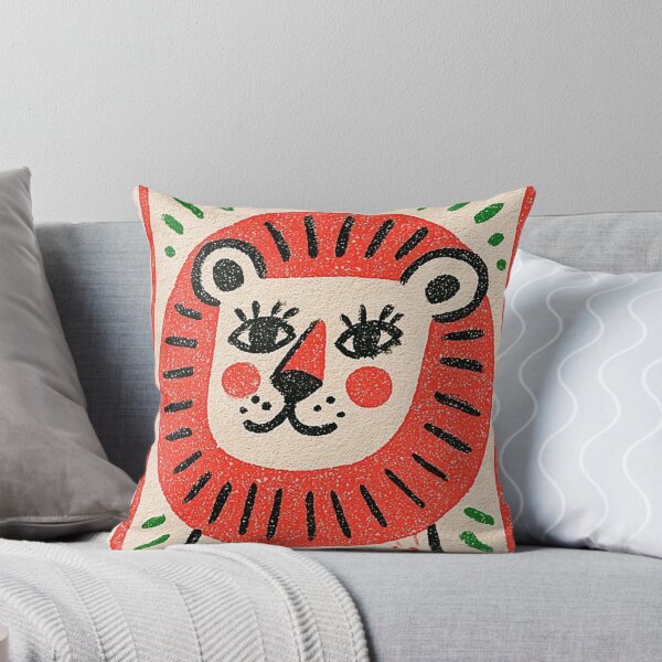 Item preview, Mane-ly Mascara: Lion Serves Rosy-Cheeked Pride in a Watermelon Halo designed and sold by Print Fiction.