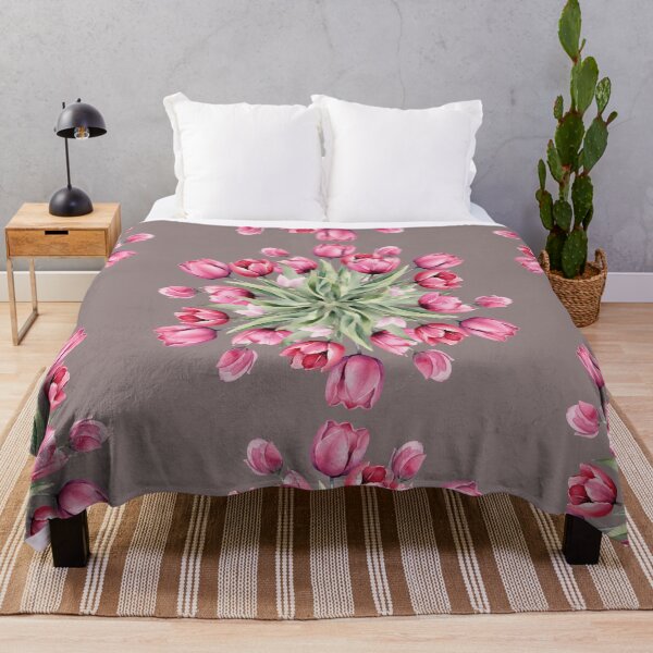 Item preview, Botanical Tulip Bouquet Rosy Wood Seamless Pattern Art designed and sold by ​Jyoti Digital Artist.