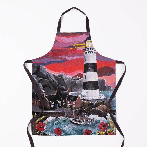 Item preview, Poppies by the Lighthouse designed and sold by Alfred Fox Art.
