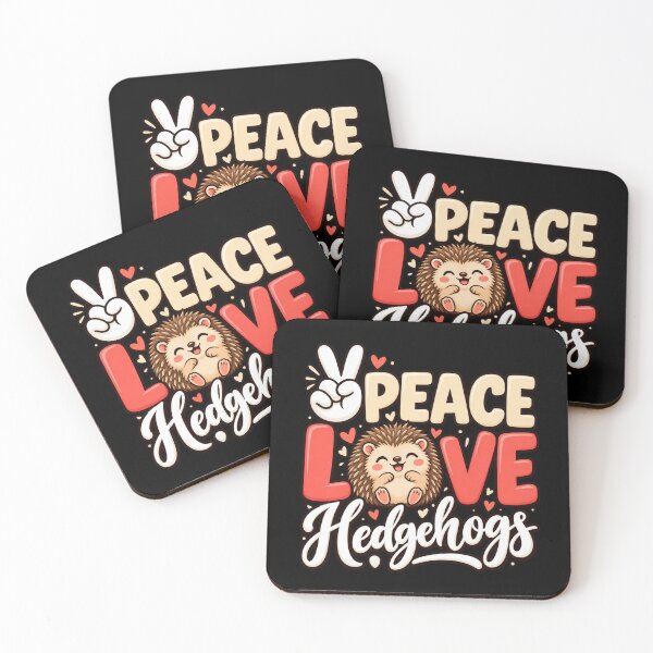 Item preview, Peace Love Hedgehogs designed and sold by ROUX-ART.