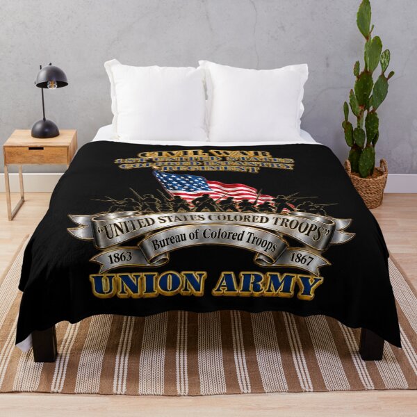 Item preview, Civil War - 1st United States Colored Infantry Regiment with USCT Bureau Banner - USA - 3D - Enhanced designed and sold by Military Insignia Products.