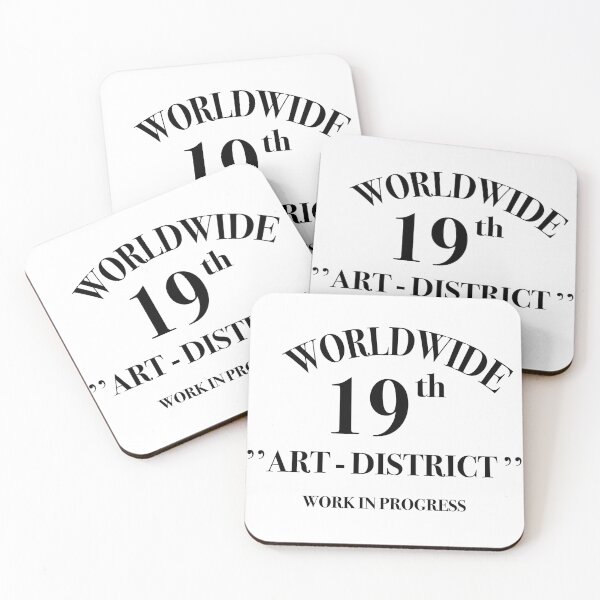 Item preview, Worldwide 19th Art District Work in Progress Black Typography Slogan Graphic T-Shirt designed and sold by Atique Creations.
