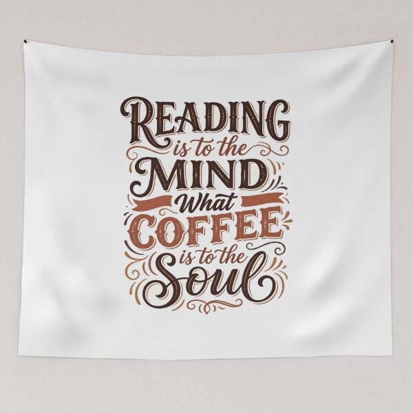 Item preview, Reading Mind Coffee Soul Bookish Quote designed and sold by Coffread.