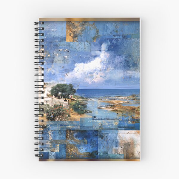 Item preview, Blue Harbor Reverie Landscape Mosaic designed and sold by Dream Mythos Studios.