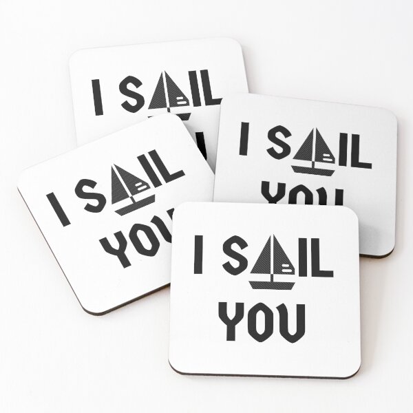 Item preview, I Sail You - Sailing Pun with Carbon Sailboat designed and sold by SailWolf--.