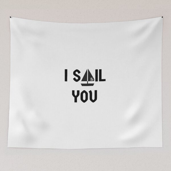 Item preview, I Sail You - Sailing Pun with Carbon Sailboat designed and sold by SailWolf--.