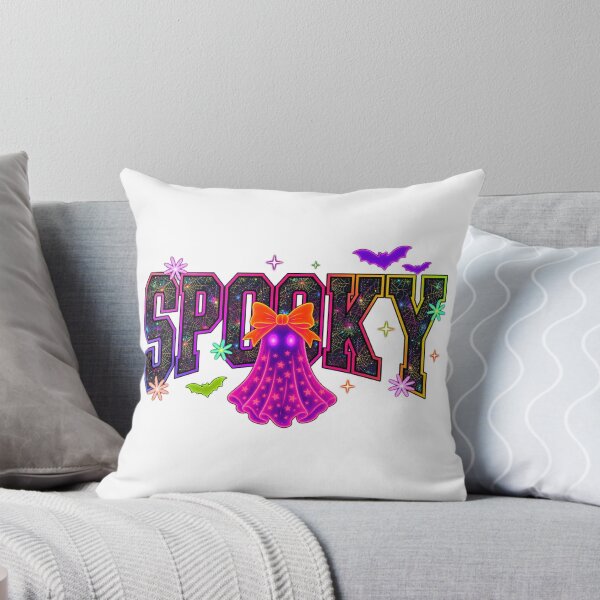 Item preview, Neon Halloween Ghost with Bow and Lettering designed and sold by hoganpineda.