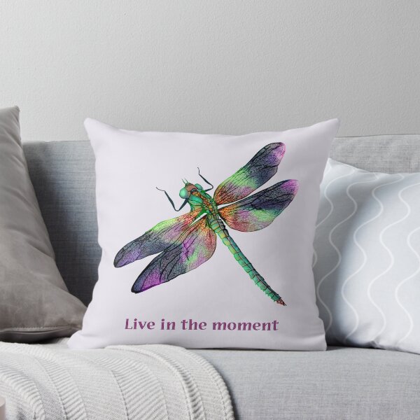 Item preview, Dragonfly illustration | Live in the moment designed and sold by pinkybat.