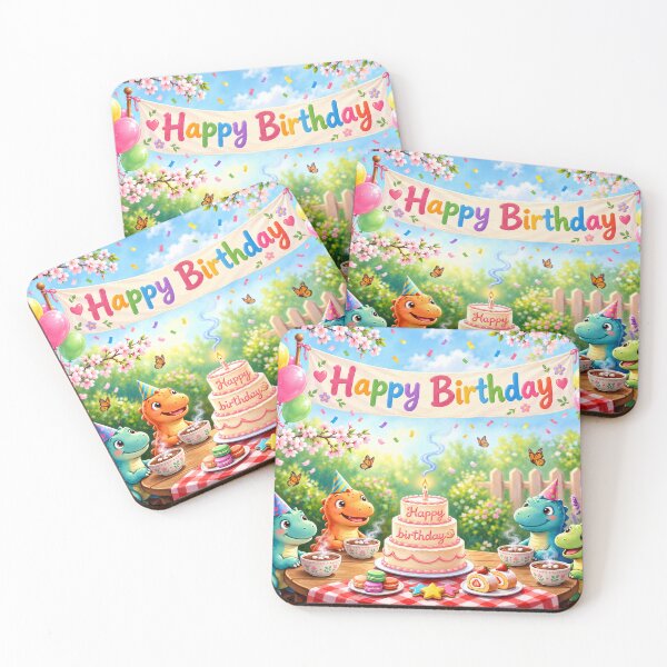 Item preview, Happy Birthday – Little dragons and an enchanted birthday party designed and sold by Pixel Sakura Gallery.